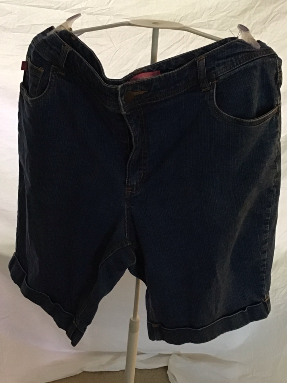 Woman Within Dark Blue Denim Bermuda Shorts